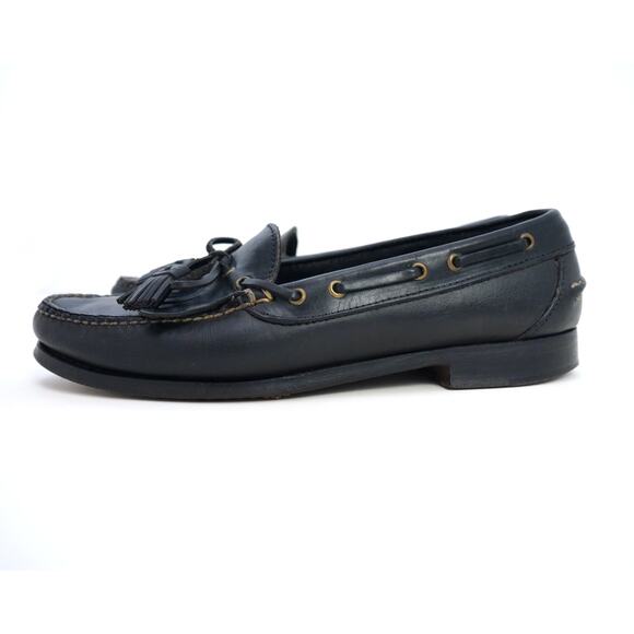 Polo Ralph Lauren Tassel Penny Loafers Black Leather Mens 9.5 main image 7
